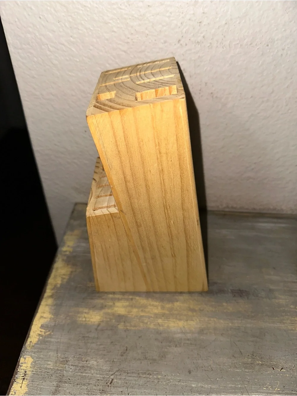 Cheer Collection Wooden Block For Knives-Knifes NOT Included